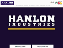 Tablet Screenshot of hanlonindustries.com.au